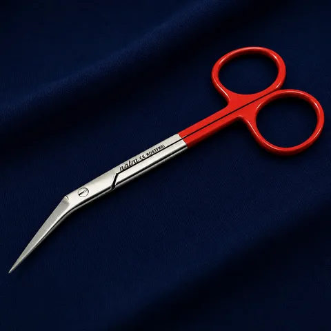 Iris Scissors — Red Curved